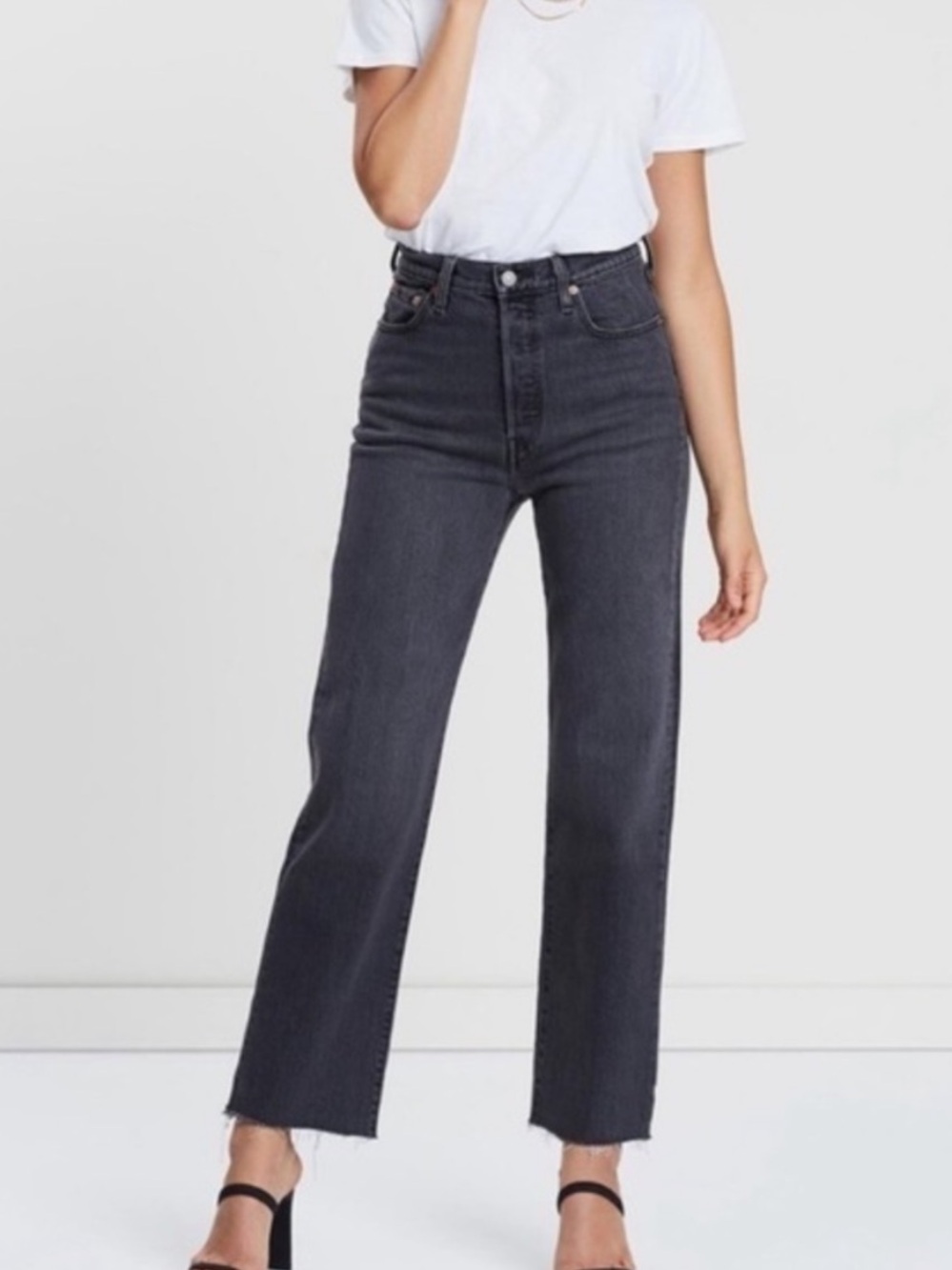Levi's Women's Ribcage Straight Ankle Jeans - Black